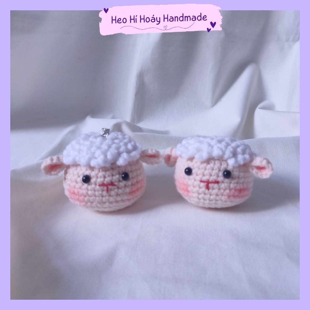 Móc khóa len hình cừu dễ thương by Heo Hí Hoáy