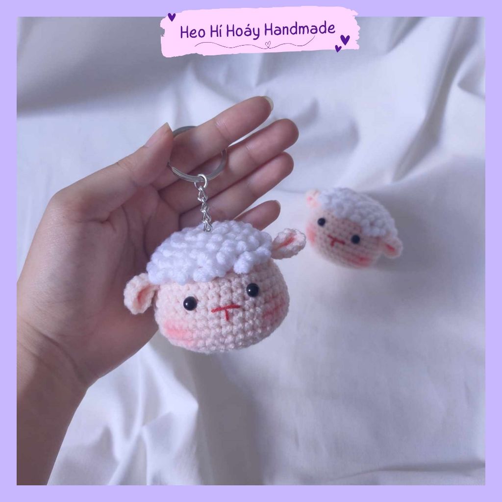 Móc khóa len hình cừu dễ thương by Heo Hí Hoáy