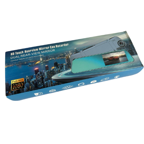 Camera Hành Trình ô tô gương chiếu hậu màn 5 inch Full Hd 1080P tự ghi đè, cảm biến va chạm, có camera sau quay cực nét