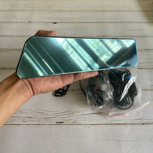 Camera Hành Trình ô tô gương chiếu hậu màn 5 inch Full Hd 1080P tự ghi đè, cảm biến va chạm, có camera sau quay cực nét