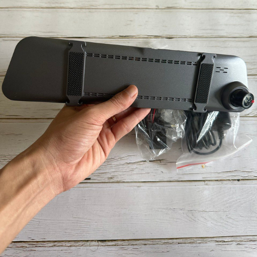 Camera Hành Trình ô tô gương chiếu hậu màn 5 inch Full Hd 1080P tự ghi đè, cảm biến va chạm, có camera sau quay cực nét