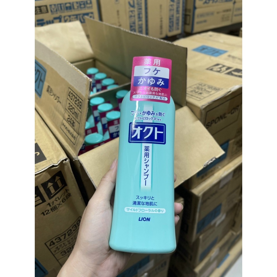 Set Gội Xả Lion Ngăn Gàu Okuto Nhật Bản Chai 320ml - White Conc