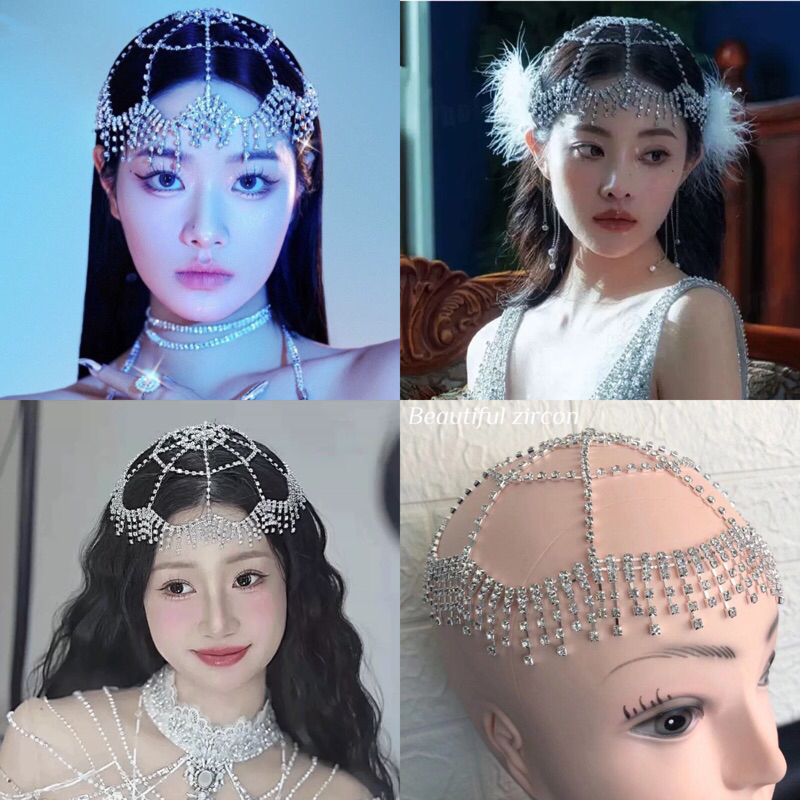 cài đá sáng đẹp chụp concept, cài tóc cô dâu
