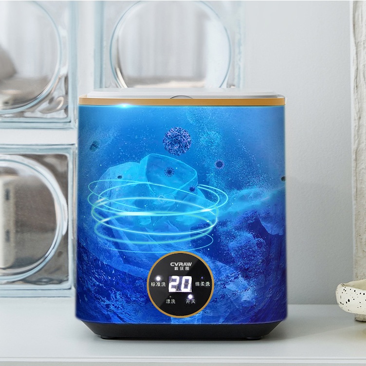 Máy giặt mini hoàn toàn tự động CVRAW 12 lít giặt đồ trắng đồ lót đồ mỏng đồ cho bé