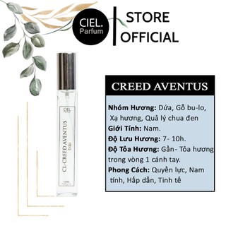 Nước hoa nam cao cấp CL CREED AVENTUS Edp 12ml chính hãng CIEL Parfum phong cách quyền lực, nam tính, hấp dẫn, tinh tế
