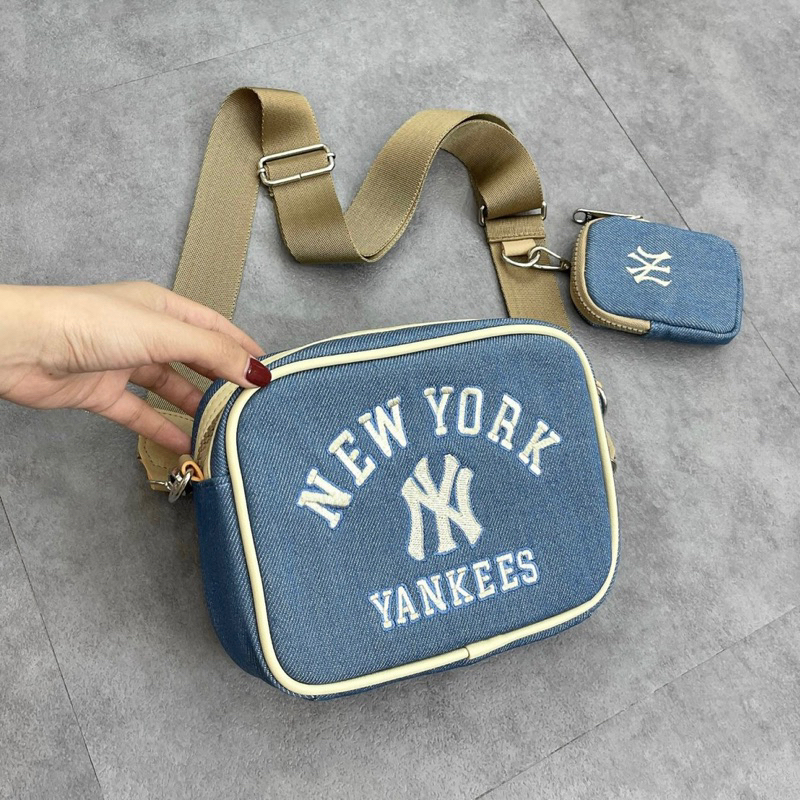 Túi Đeo Chéo MLB Đen Monogram Full Tag