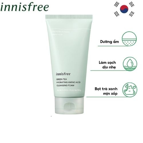 Sữa Rửa Mặt Trà Xanh Innisfree Green Tea Foam Cleanser 150ml / Làm sạch kiểm soát dầu_uyenxinh.cosmetic