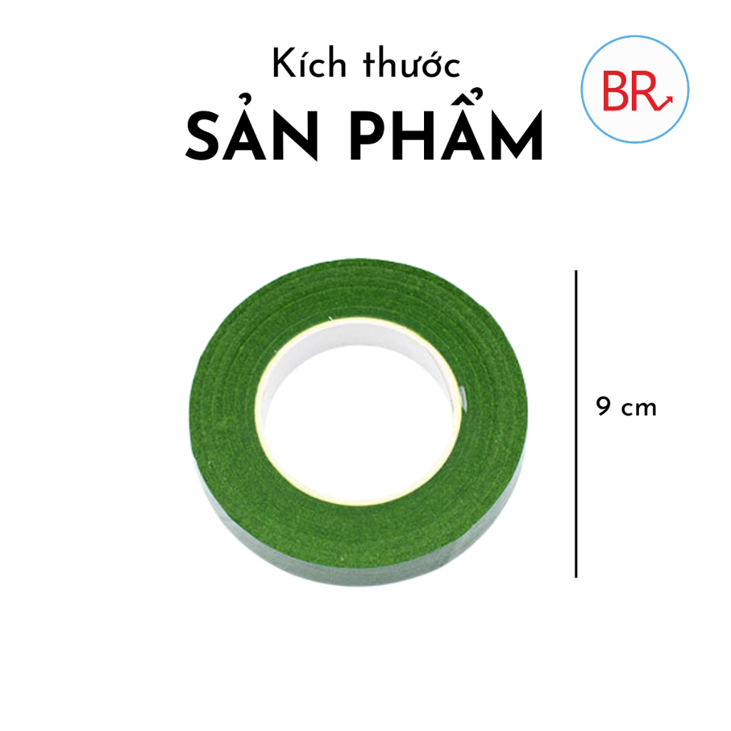 Cuộn băng keo sáp quấn cành hoa handmade - Băng dính sáp cuốn cành, ruy băng giấy nguyên liệu làm hoa thủ công-br 02058
