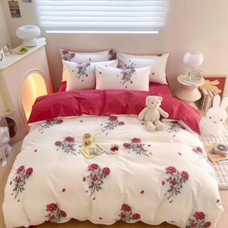 Bộ chăn ga gối hè hàng nhập nguyên sét 100% cotton living oganic phong cách hàn quốc sét 4 món mùa hè