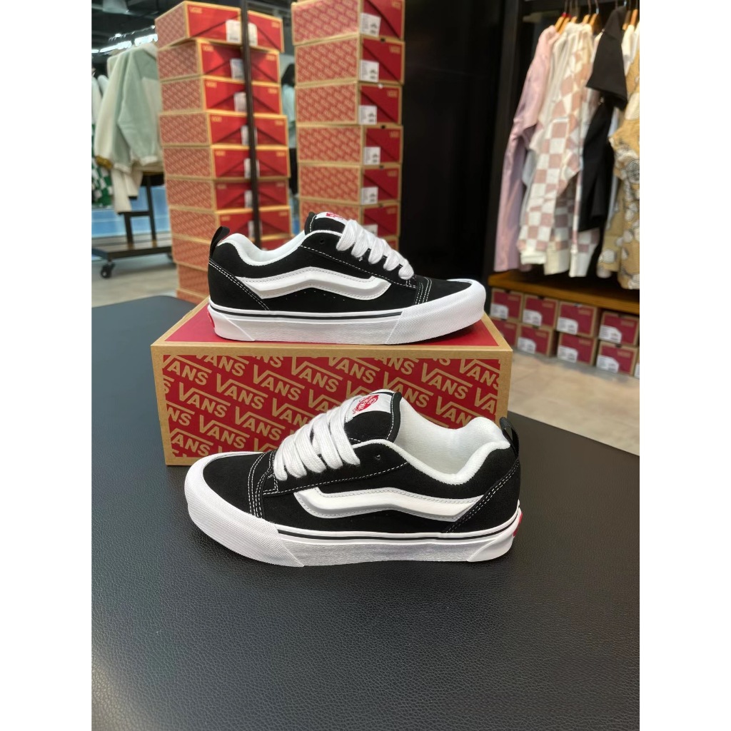 Vans knu skool black white chính hãng chuẩn full box