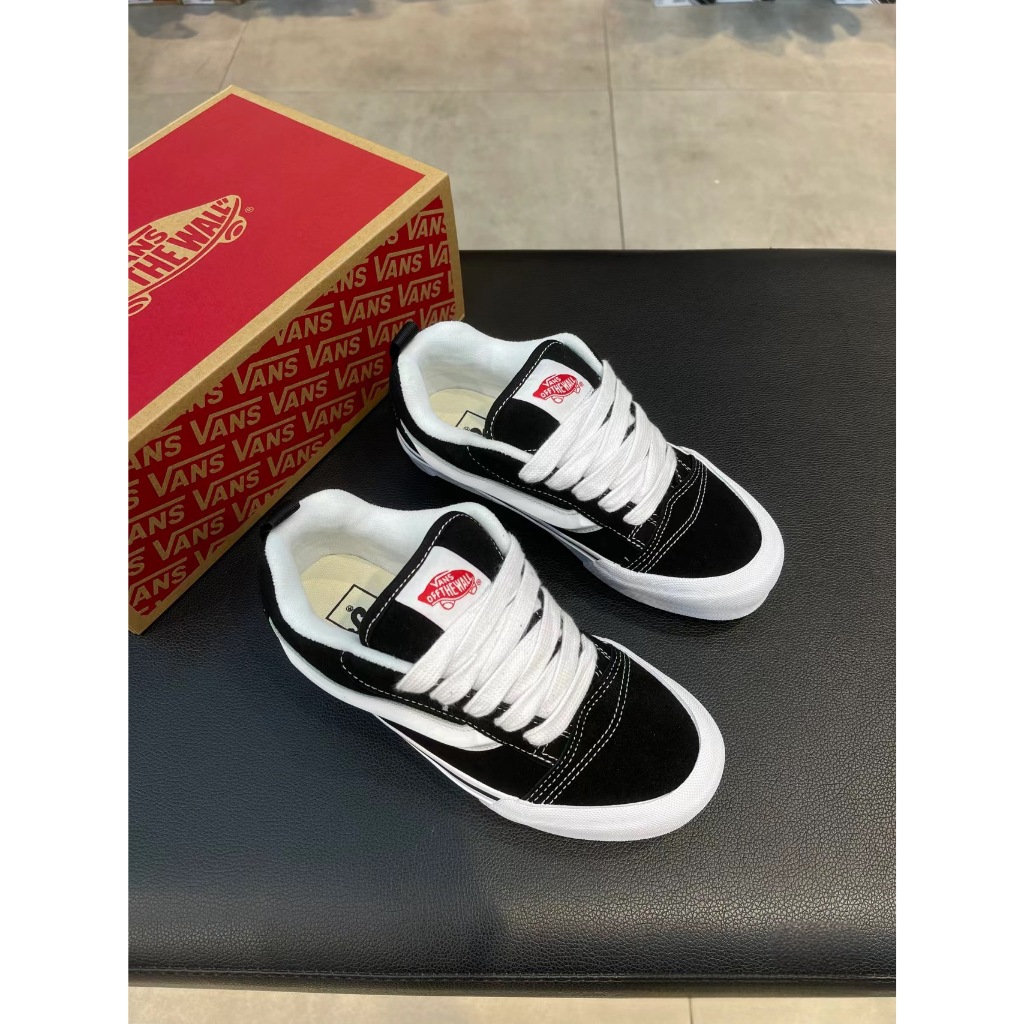 Vans knu skool black white chính hãng chuẩn full box