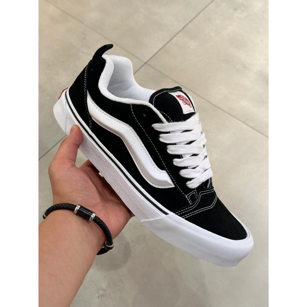 Vans knu skool black white chính hãng chuẩn full box