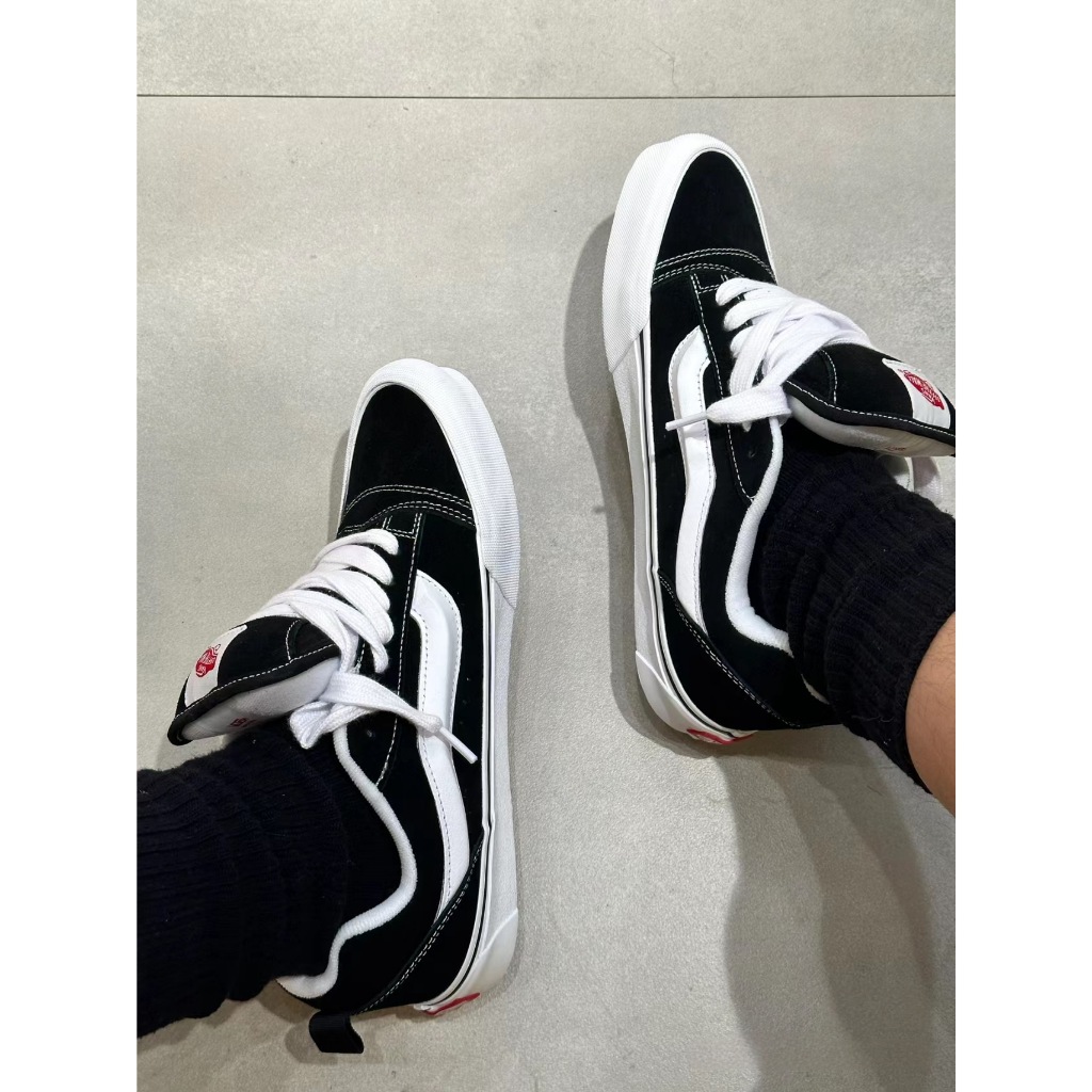 Vans knu skool black white chính hãng chuẩn full box