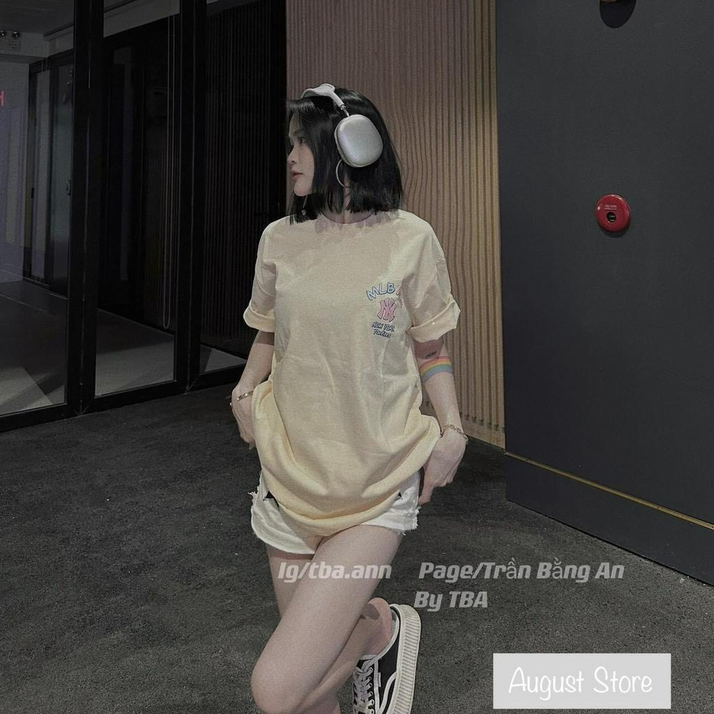 Áo thun mlb Form Rộng Tay Lỡ Vải Cotton Cao Cấp , Áo Phông Tay Lỡ MLB LIKE Nam Nữ