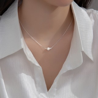  Dây chuyền bạc s925 AROCH JEWELRY hạt ngọc D9548 