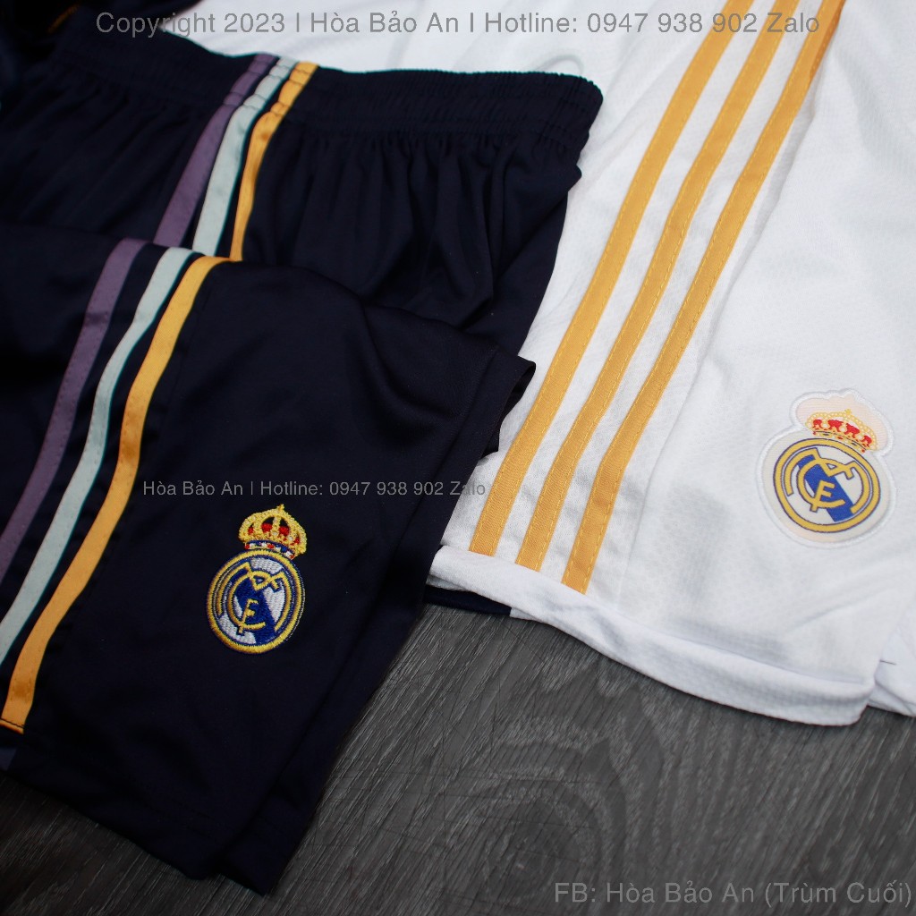 Áo Real Madrid mùa giải 2023/24 Cao cấp | Bộ Quần Áo Bóng Đá Real Madrid 2021/2022 Sân Nhà Màu Trắng Hàng Thái Xịn