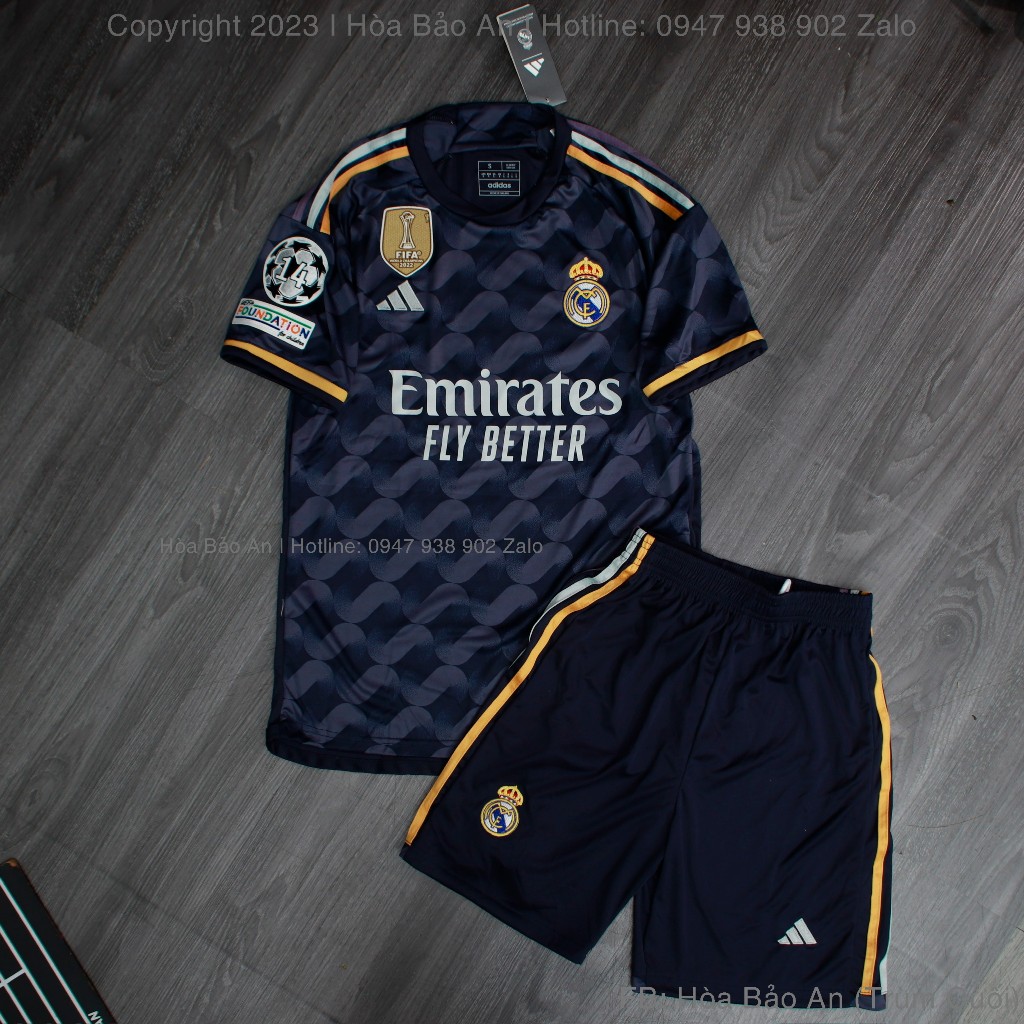 Áo Real Madrid mùa giải 2023/24 Cao cấp | Bộ Quần Áo Bóng Đá Real Madrid 2021/2022 Sân Nhà Màu Trắng Hàng Thái Xịn