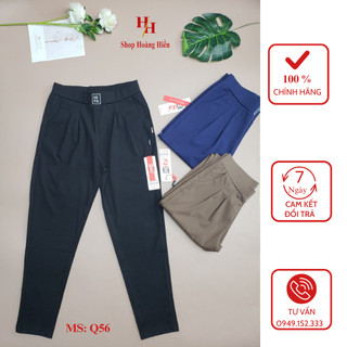 Quần Baggy Nữ công sở, cạp cao xếp ly cách điệu HIFA Q56