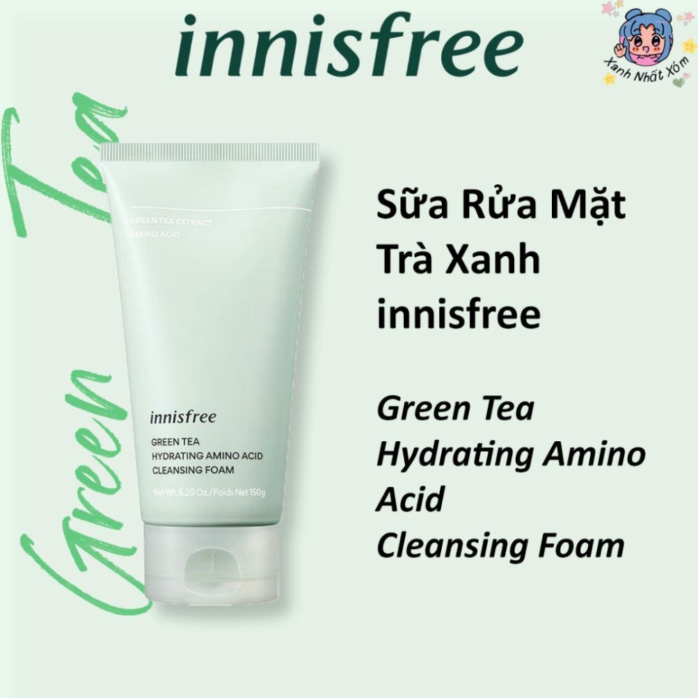 Sữa Rửa Mặt Trà Xanh Innisfree Green Tea Foam Cleanser 150ml / Làm sạch kiểm soát dầu_uyenxinh.cosmetic
