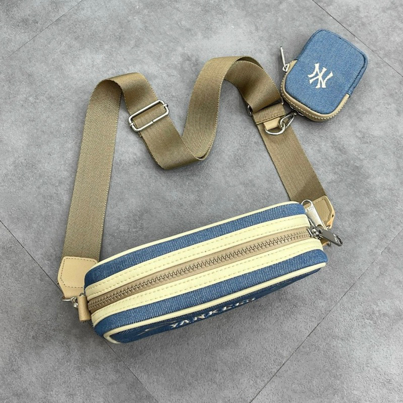 Túi Đeo Chéo MLB Đen Monogram Full Tag