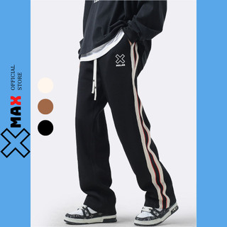 Quần ống rộng nhung tăm nam dáng suông co giãn mềm mịn XMAX Quần dài Unisex cạp chun dây rút B095
