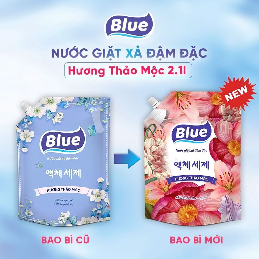 Nước Giặt Hàn Quốc Blue 2100ml mẫu mới