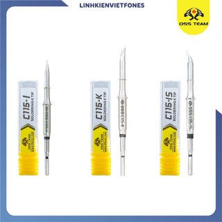 Đầu mũi hàn c115 oss-team sử dụng cho máy hàn oss/gvm t115, sugon t36, aixun t3b dùng tay hàn t115