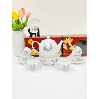 Bộ ấm trà minh long gốm sứ Bát Tràng