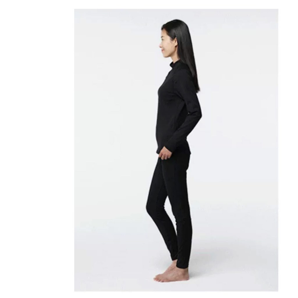 Áo lót giữ ấm trượt tuyết 500 cho nữ DEcathlon màu đen mã 8604249