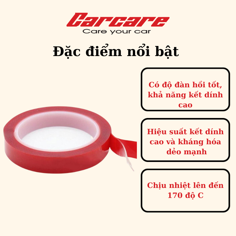 Băng dính 3m 2 mặt trong suốt Acrylic Foam Tapes AFT - Băng keo 3m chuyên dụng ô tô siêu chắc