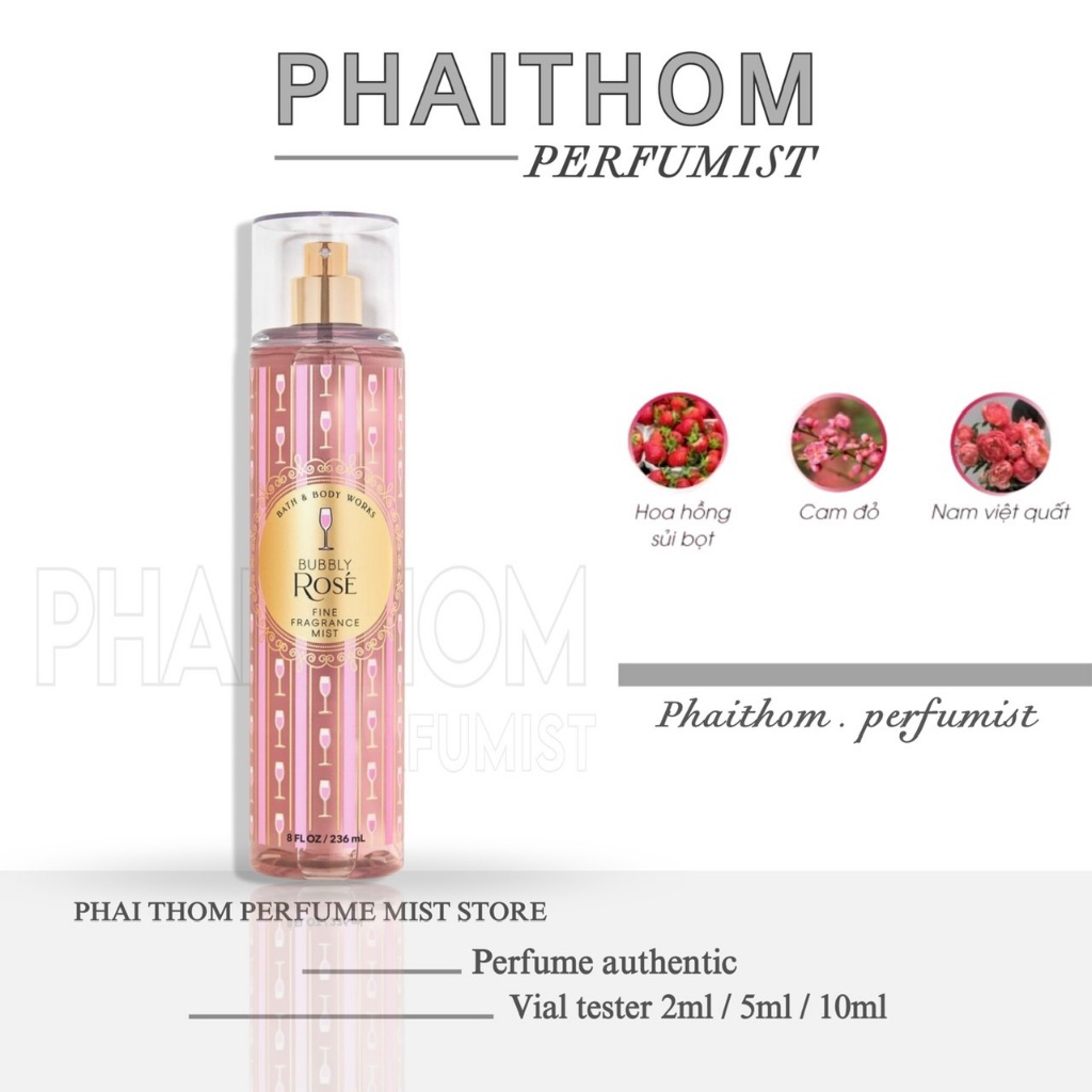Xịt thơm toàn thân Bath & Body Works - Bubbly Rose