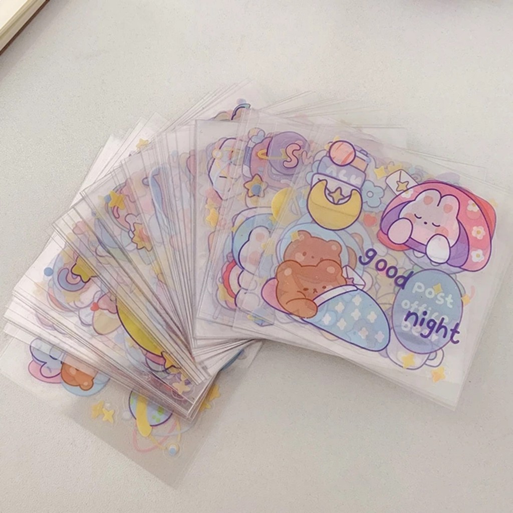 PVN51278 Sticker cute trang trí dán tập vở, bình nước, bút nước