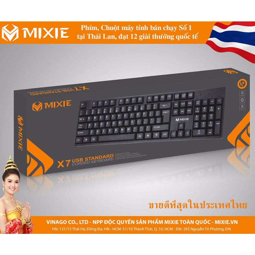 Bàn Phím Máy Tính MIXIE X7 - Full Bàn Phím Và Số -Dattranshop