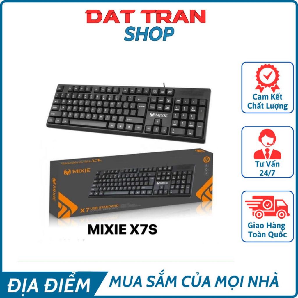 Bàn Phím Máy Tính MIXIE X7 - Full Bàn Phím Và Số -Dattranshop