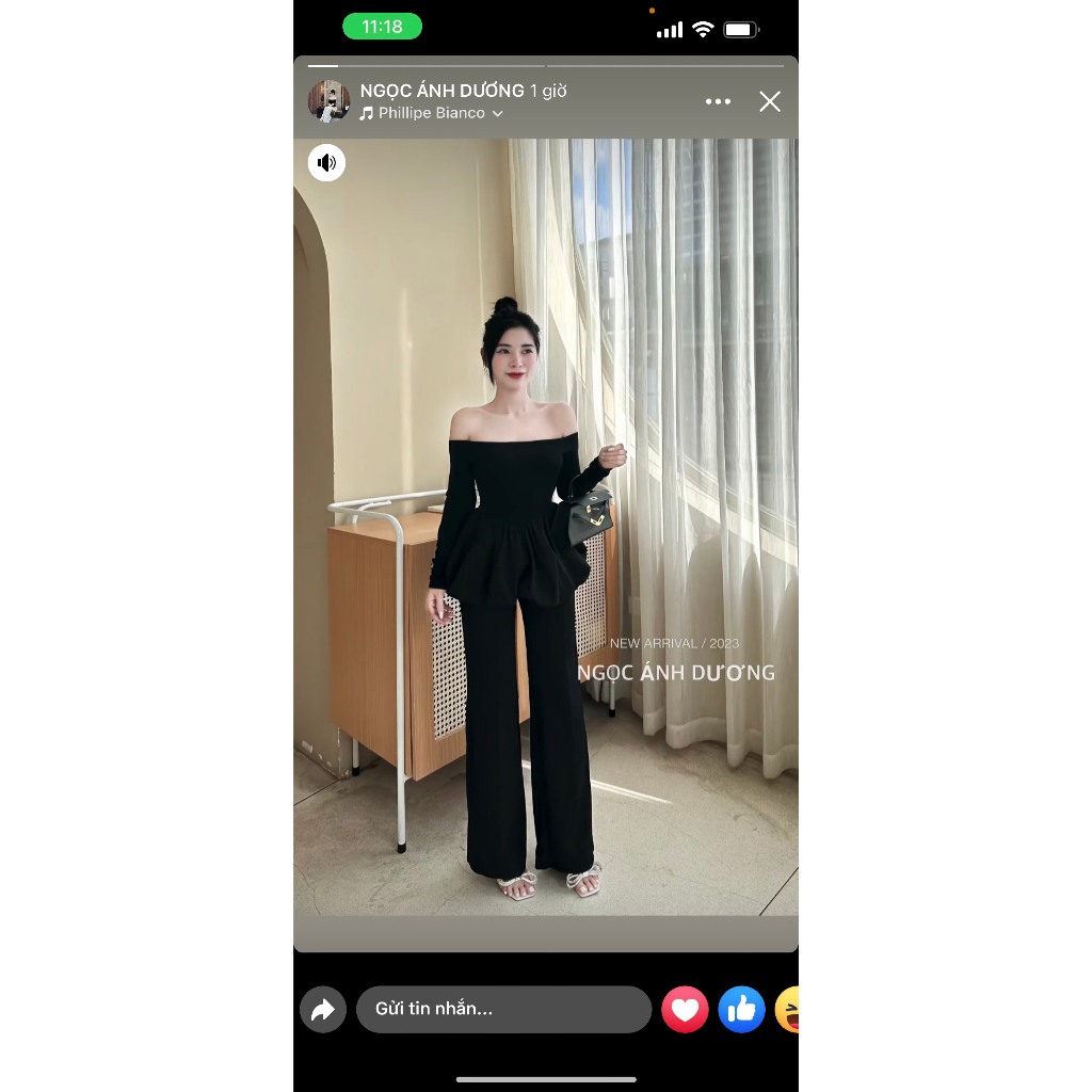 Áo len tăm co giãn ngang vai Tay dài gấu phối phồng quả bí, áo len tăm trễ vai ibuchuyensi 172 HT