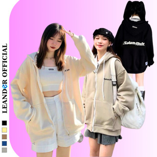 Áo khoác hoodie zip nam nữ CALEM CLUP [100% SẢN PHÂM NHƯ HÌNH] form rộng dây kéo phao thời trang unisex LEANDER OFFICIAL