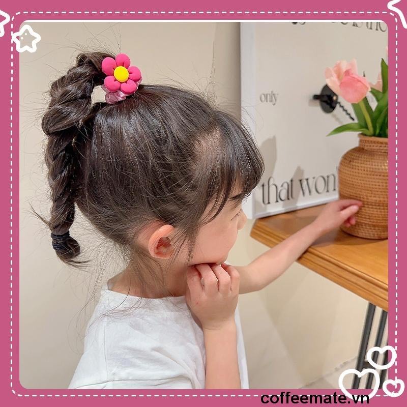 ⚡Dây Buộc Tóc Cao Su Co Giãn Hình Gấu Và Dâu Tây Dễ Thương Cho Bé Gái