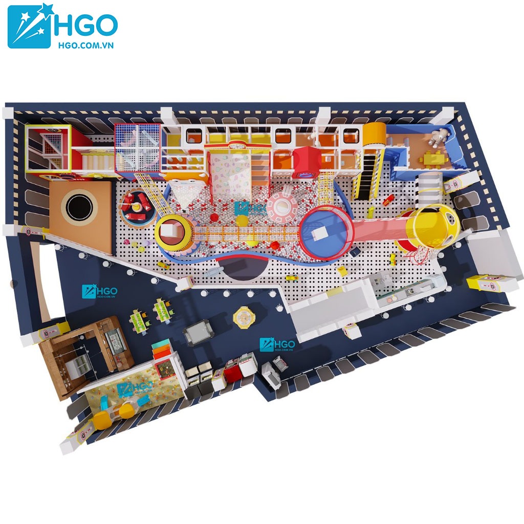 Mẫu thiết kế khu vui chơi liên hoàn trẻ em tại Hà Tĩnh