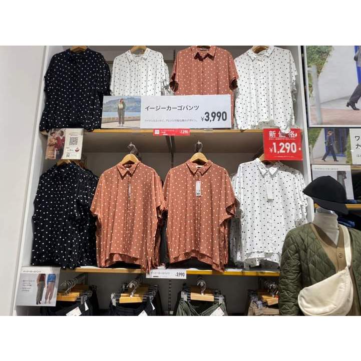 Áo sơ mi nữ chấm bi rayon