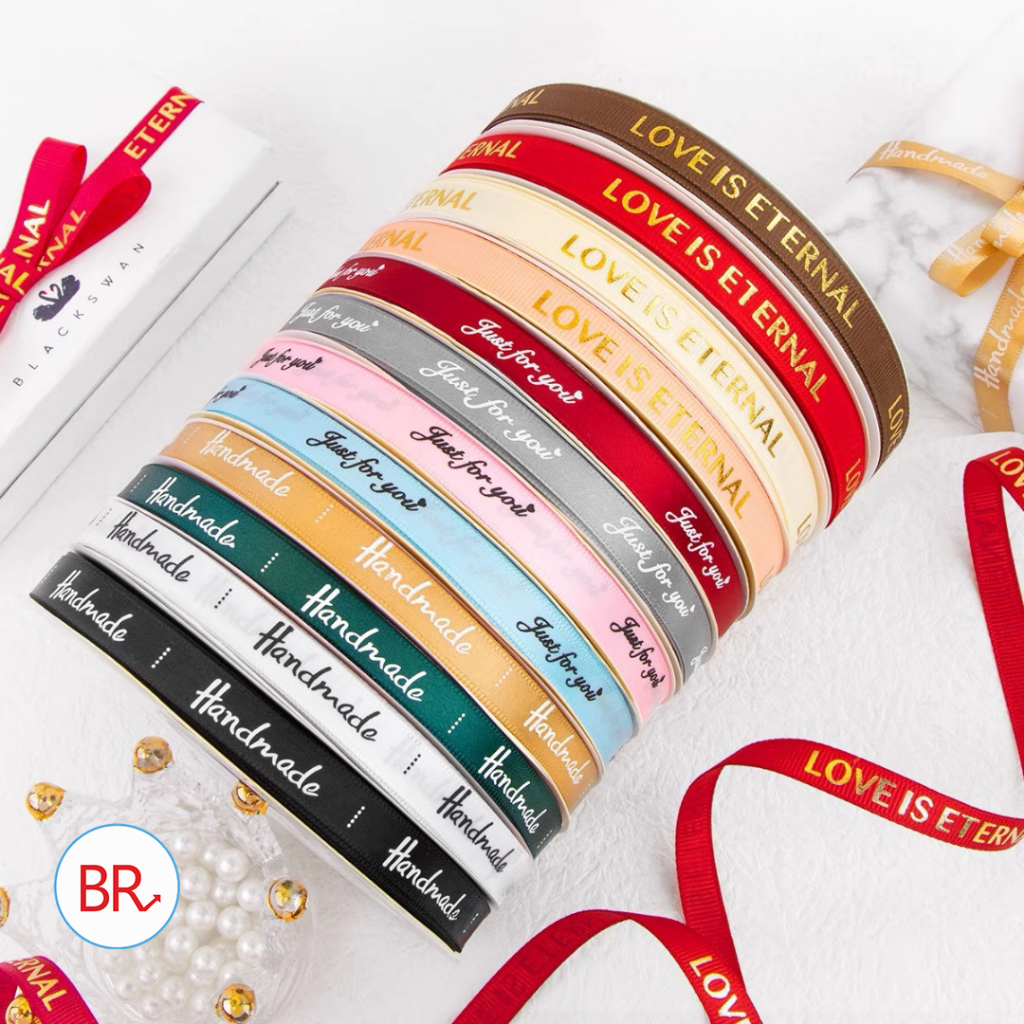 Cuộn dây ruy băng lụa bản 1cm, ruy băng làm nơ, phụ kiện làm hoa, gói quà trang trí - br 02059