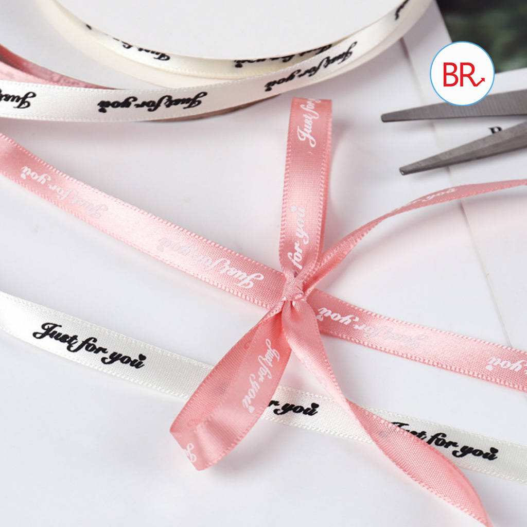 Cuộn dây ruy băng lụa bản 1cm, ruy băng làm nơ, phụ kiện làm hoa, gói quà trang trí - br 02059