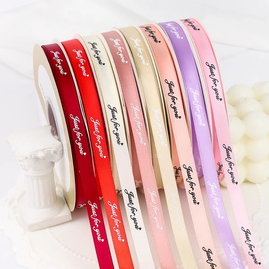 Cuộn dây ruy băng lụa bản 1cm, ruy băng làm nơ, phụ kiện làm hoa, gói quà trang trí - br 02059