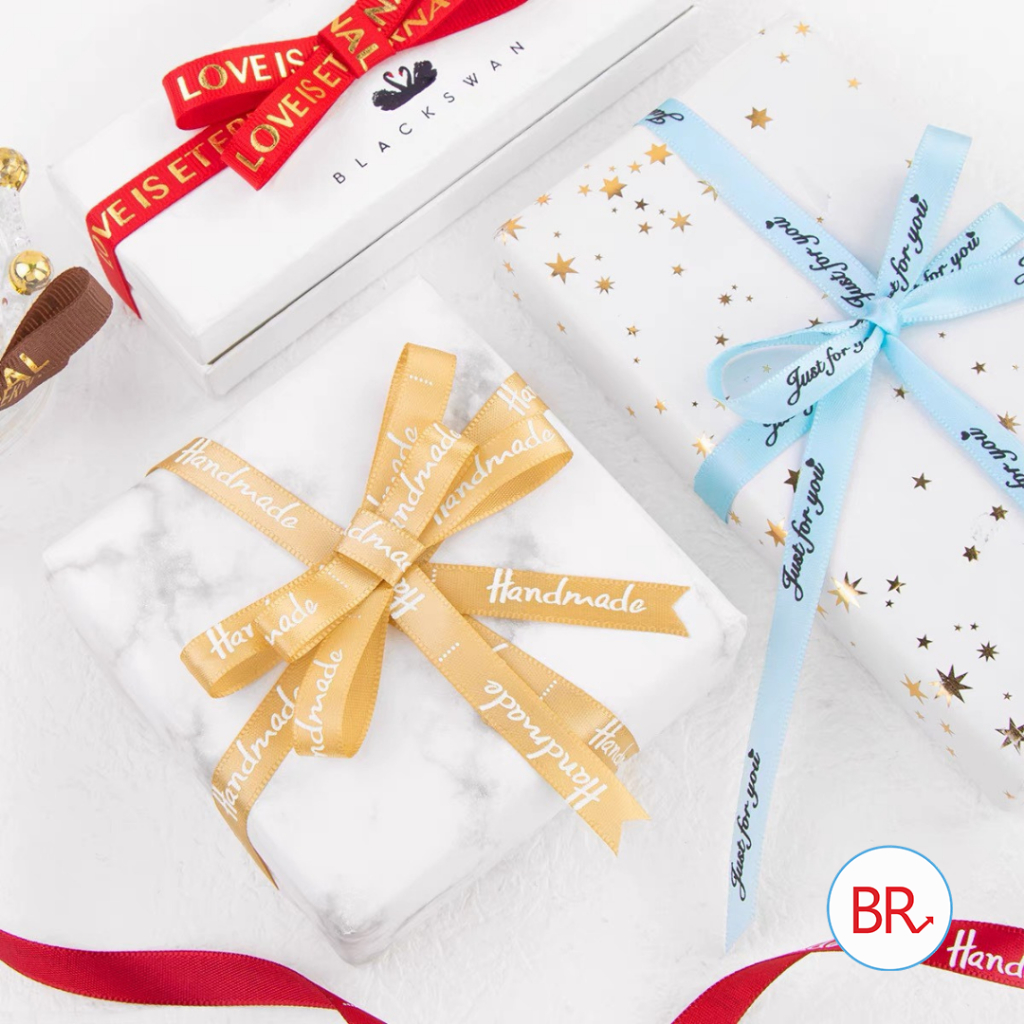 Cuộn dây ruy băng lụa bản 1cm, ruy băng làm nơ, phụ kiện làm hoa, gói quà trang trí - br 02059