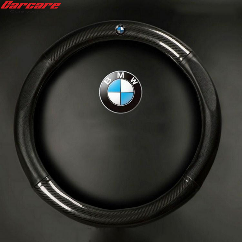 Bọc vô lăng cacbon 4S có logo theo hãng xe - Bọc vô lăng ô tô