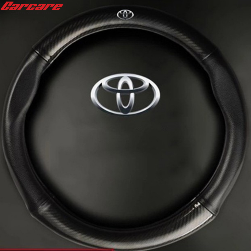 Bọc vô lăng cacbon 4S có logo theo hãng xe - Bọc vô lăng ô tô