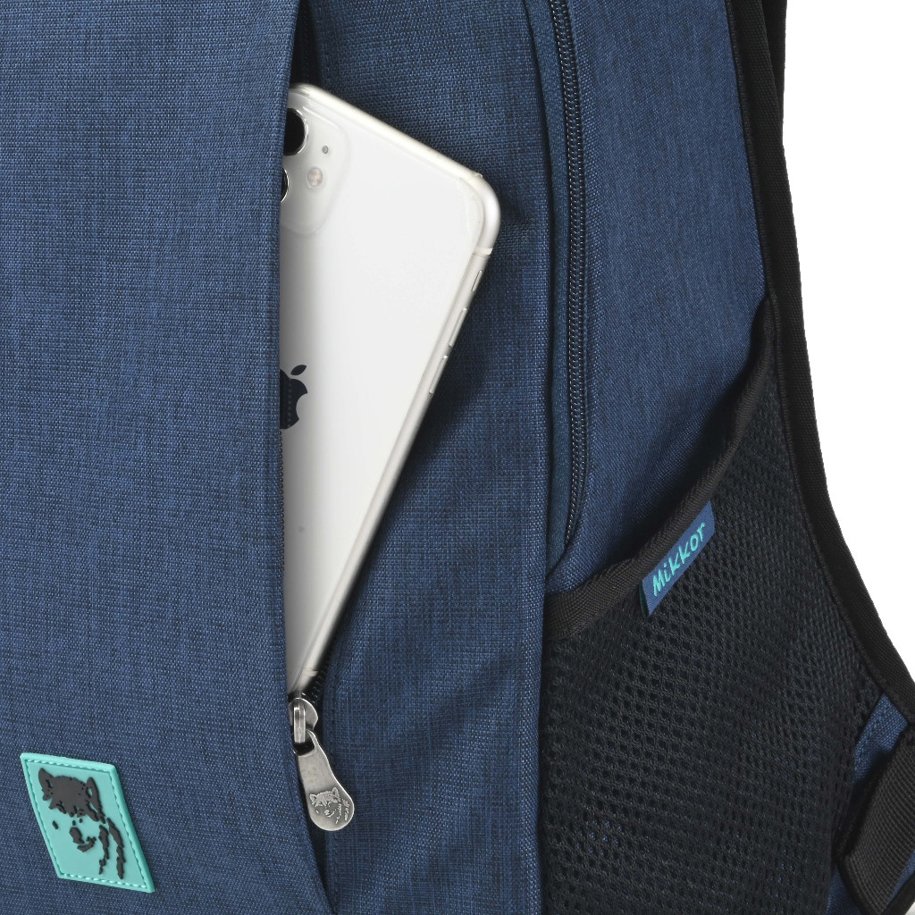 Ba lô thời trang Mikkor The Ivy màu navy 2 tone hàng chính hãng