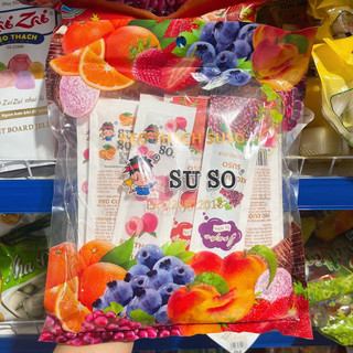 Kẹo thạch suso/ su so thanh dài 6 vị, gói 800g - 24 thanh