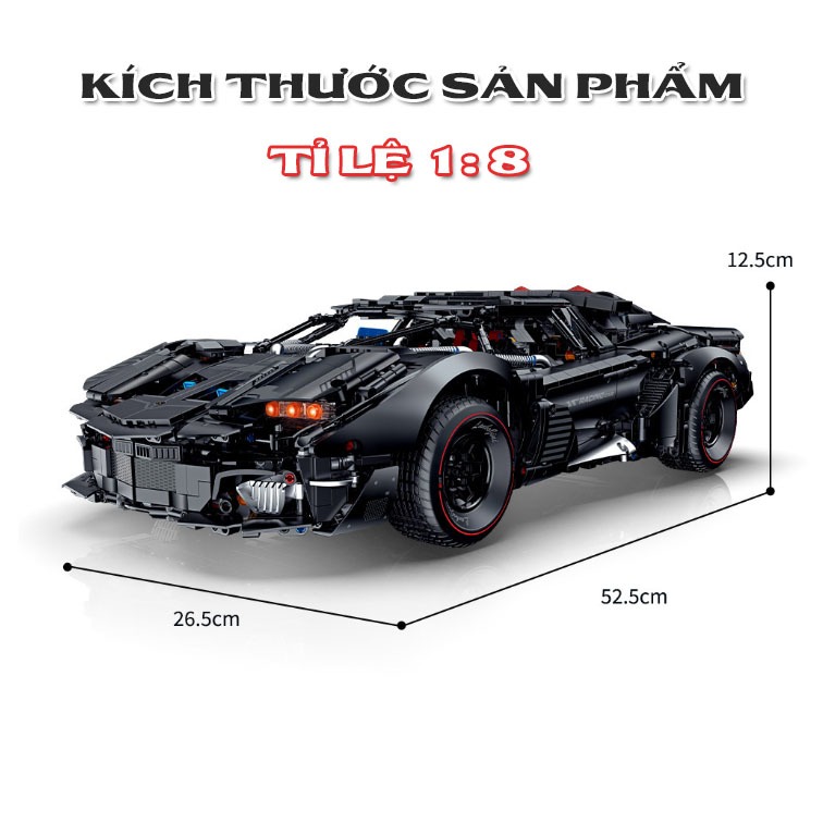 Đồ Chơi Lắp Ráp Mô Hình Siêu Xe Lamborghini Armored Tỉ Lệ 1:8 Điều Khiển Từ Xa RC Kiểu LEGO NO-10618 Với Hơn 4290+ Mảnh