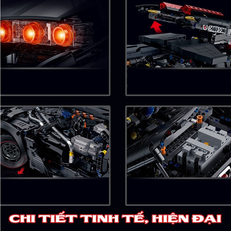 Đồ Chơi Lắp Ráp Mô Hình Siêu Xe Lamborghini Armored Tỉ Lệ 1:8 Điều Khiển Từ Xa RC Kiểu LEGO NO-10618 Với Hơn 4290+ Mảnh