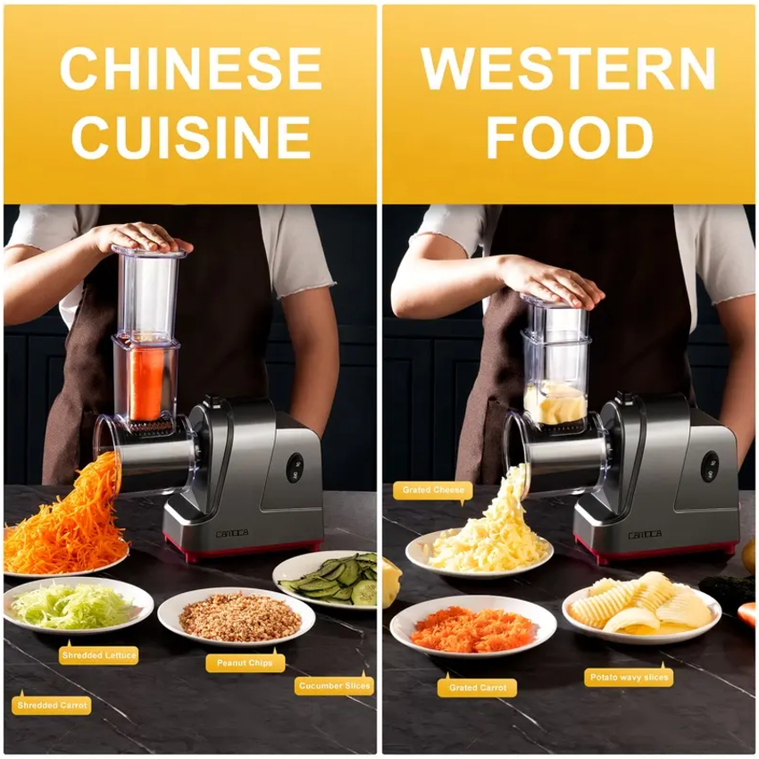Máy thái bào rau củ quả đa năng 5 kiểu thương hiệu Mỹ Camoca cao cấp VSQ-S5 - Hàng chính hãng